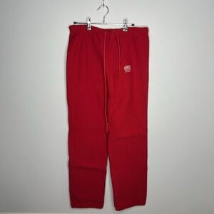 Vintage Champion Reverse Weave Warmup Sweatpants Mens Large Red Made USA 90s